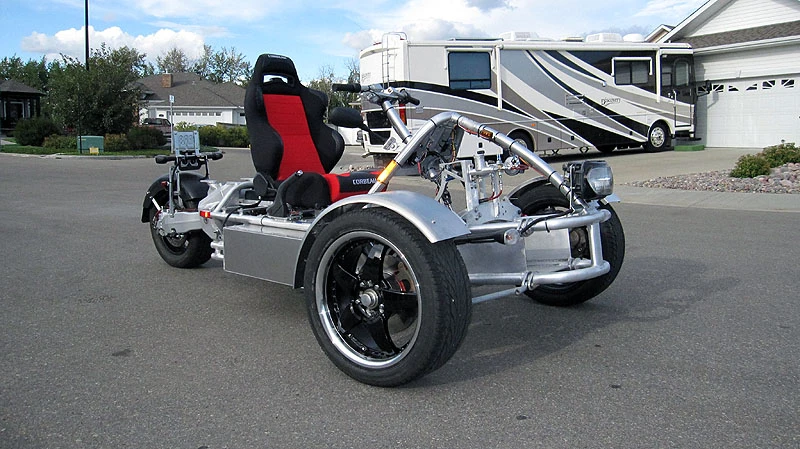 The Lithium Hawk three-wheeled homebuilt electric vehicle (Photo: Nap Pepin)