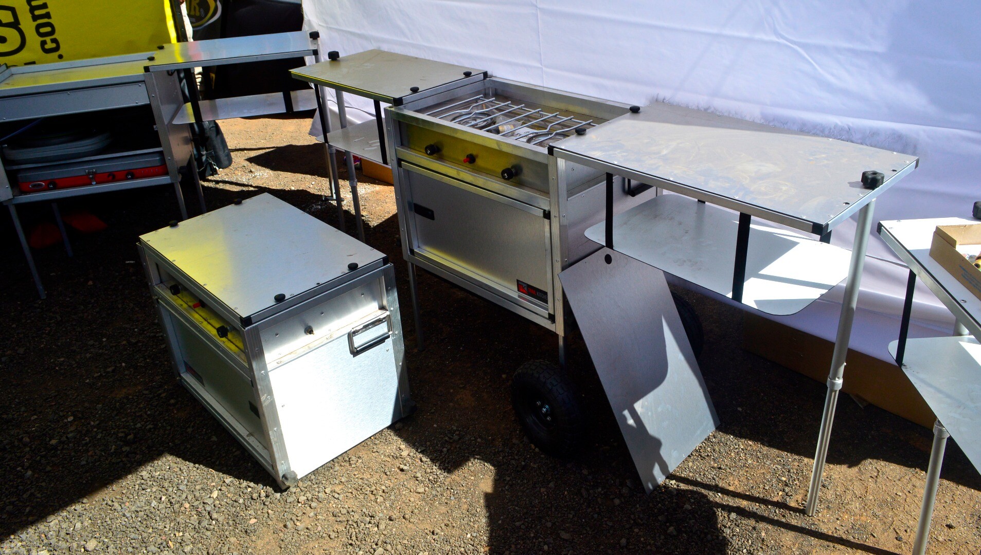 Trail Kitchens utility boxes drive lightly for campsite cooking and