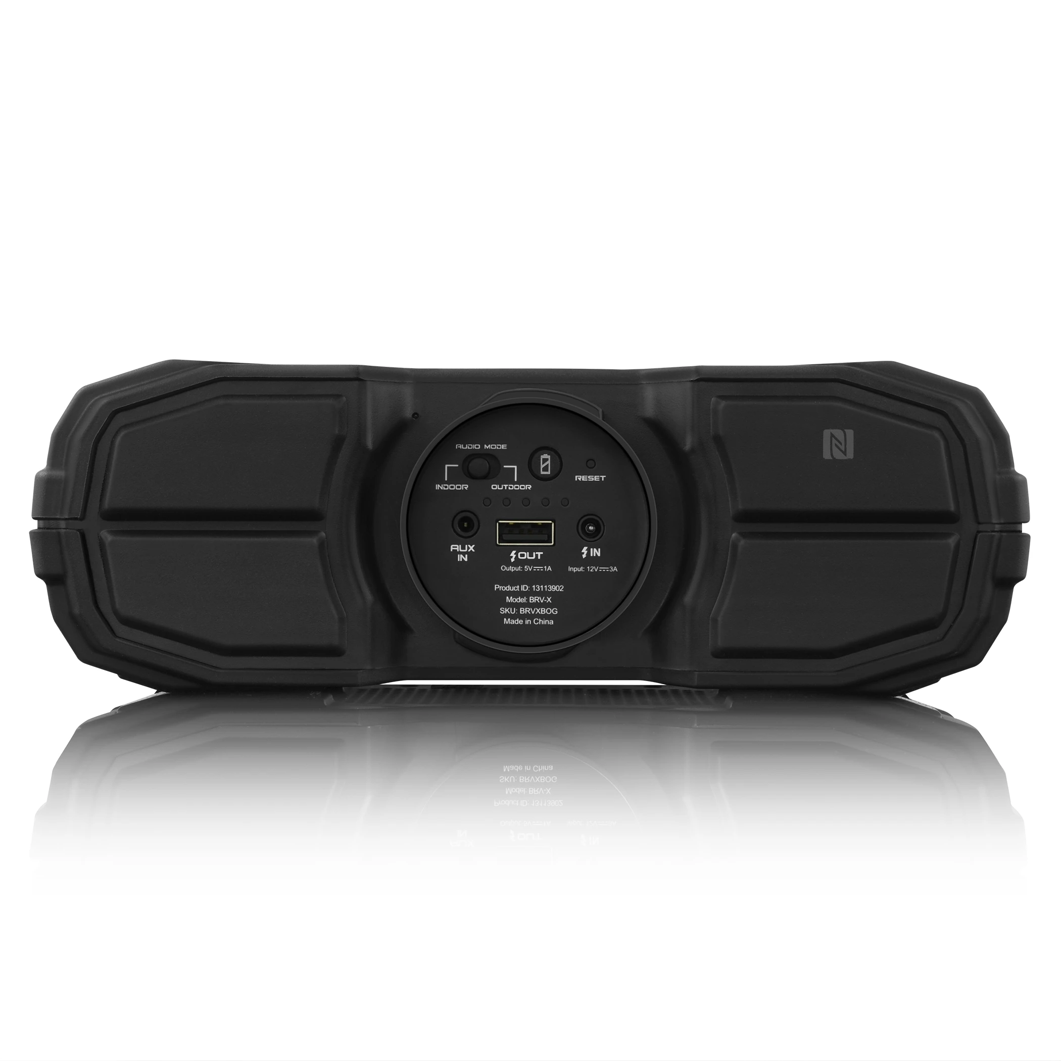 The speaker's battery can be used to top up smartphone, camera or music device batteries via the 5 V USB output port to the rear