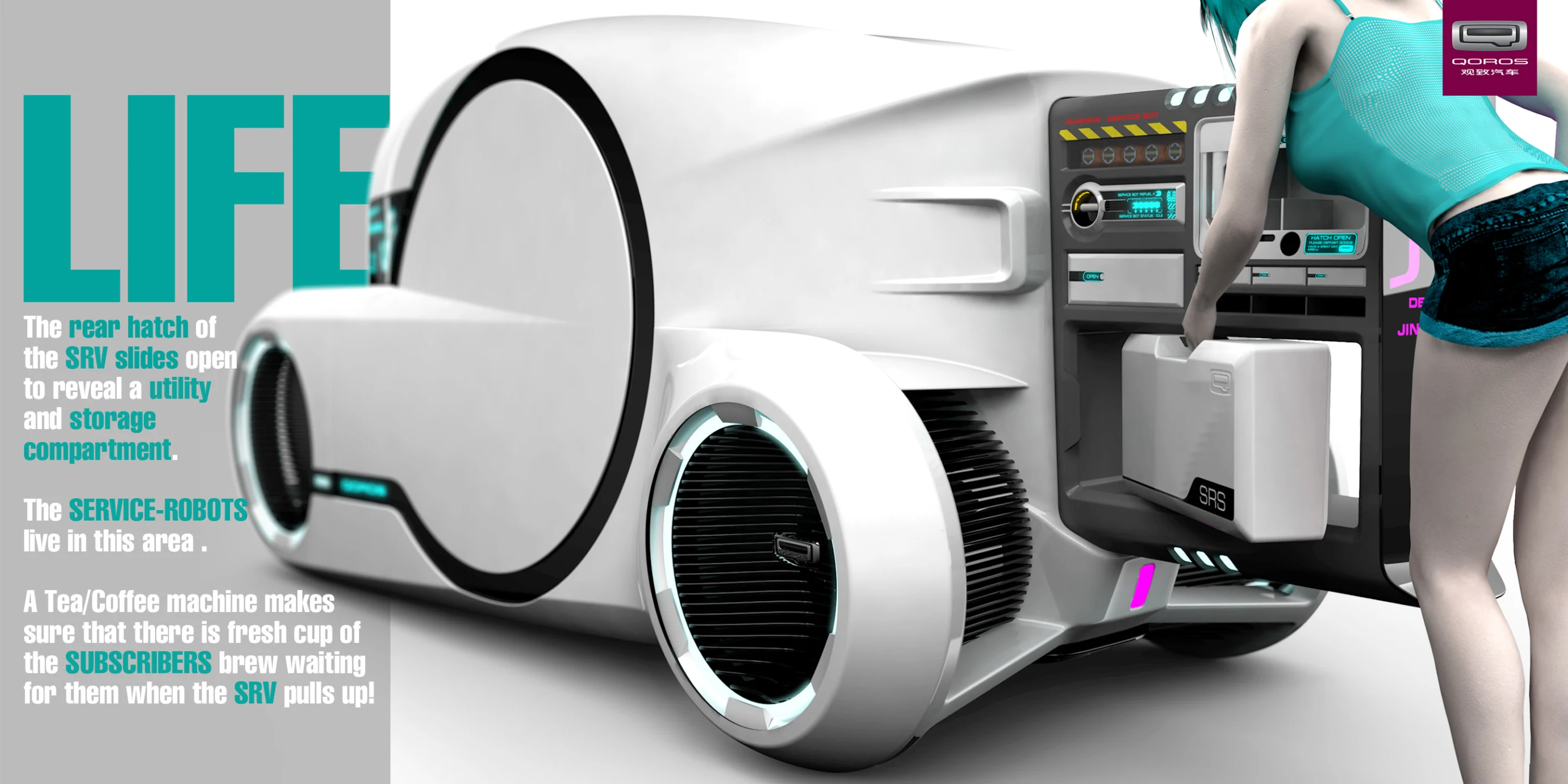 Using the silk worm as its inspiration, the Qoros Silk Road System would offer drivers an integrated, accident-free and sustainable transport system