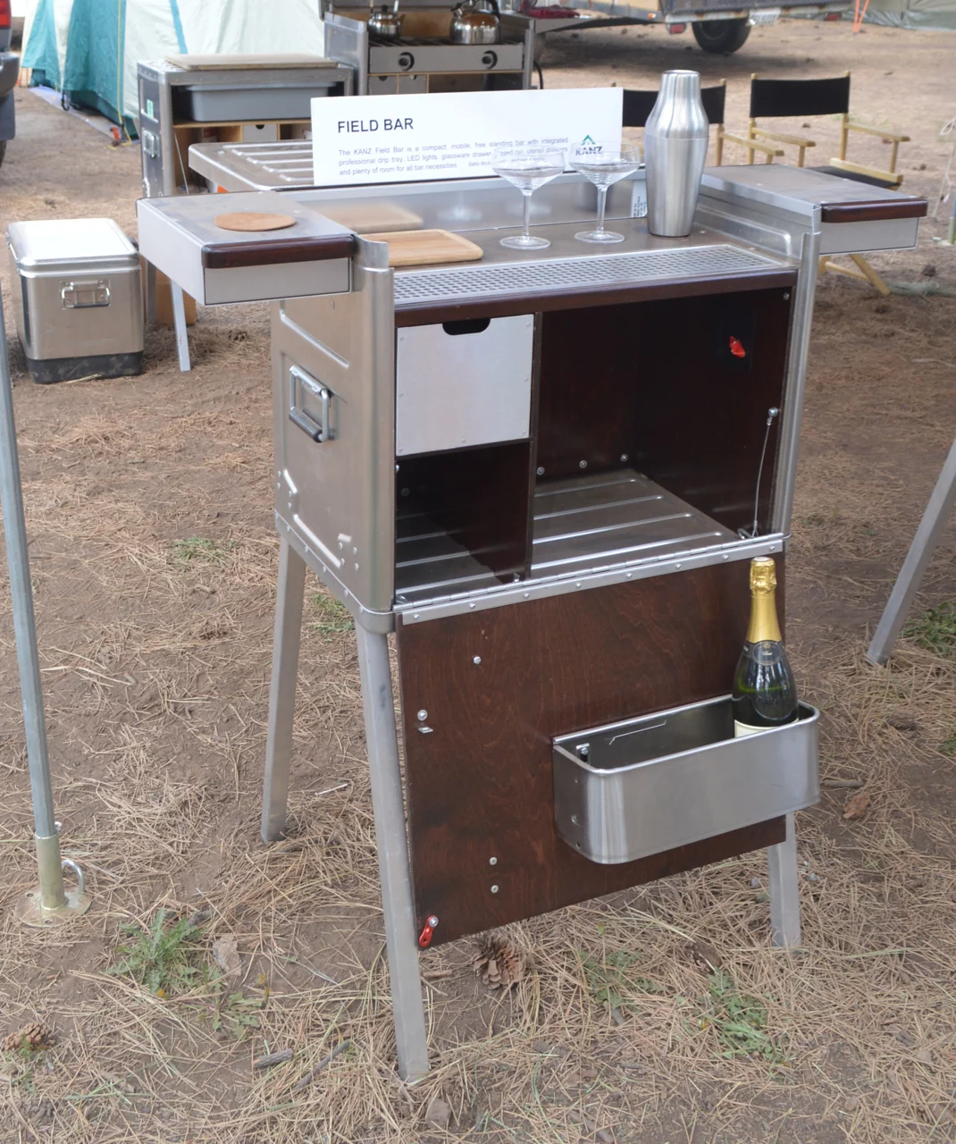 The Kanz Field Bar is ready for all your post-adventure cocktail needs