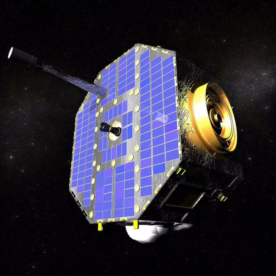 Artist's concept of the IBEX satellite