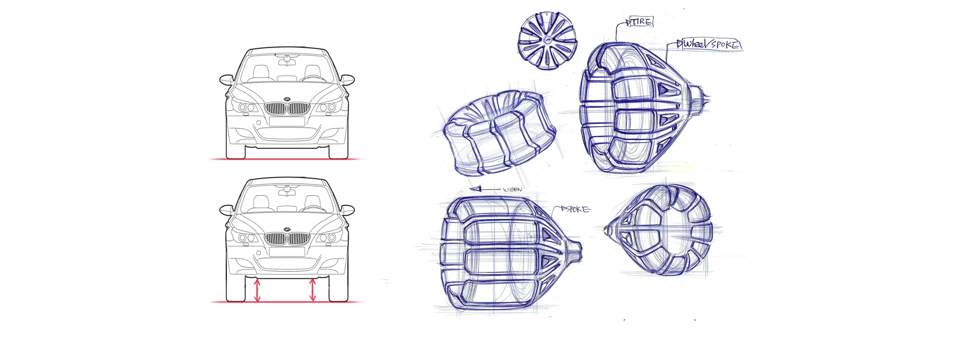 Design sketches of the Konzept Winter concept