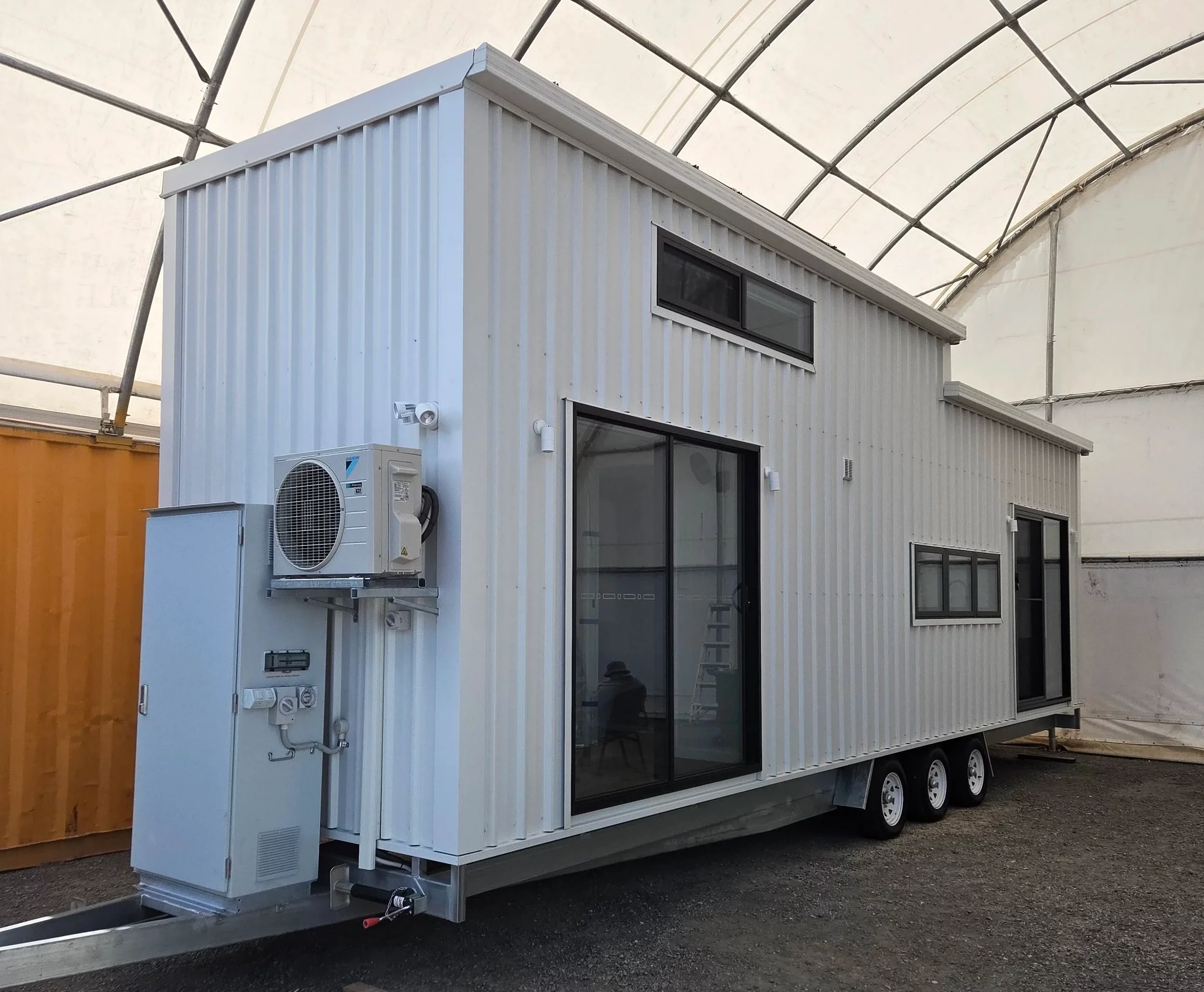 The Cabarita, by Removed Tiny Homes, is a towable home that does a good job of balancing portability and spaciousness