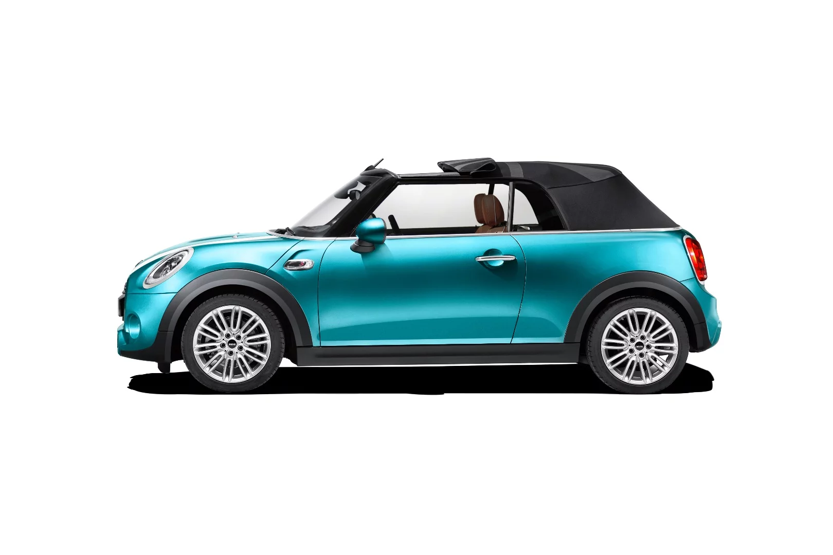 The Mini Convertible's roof in action
