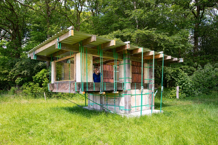 The Stable Stack was created for the Veen Huis Hotel in the Netherlands and will be in place until October
