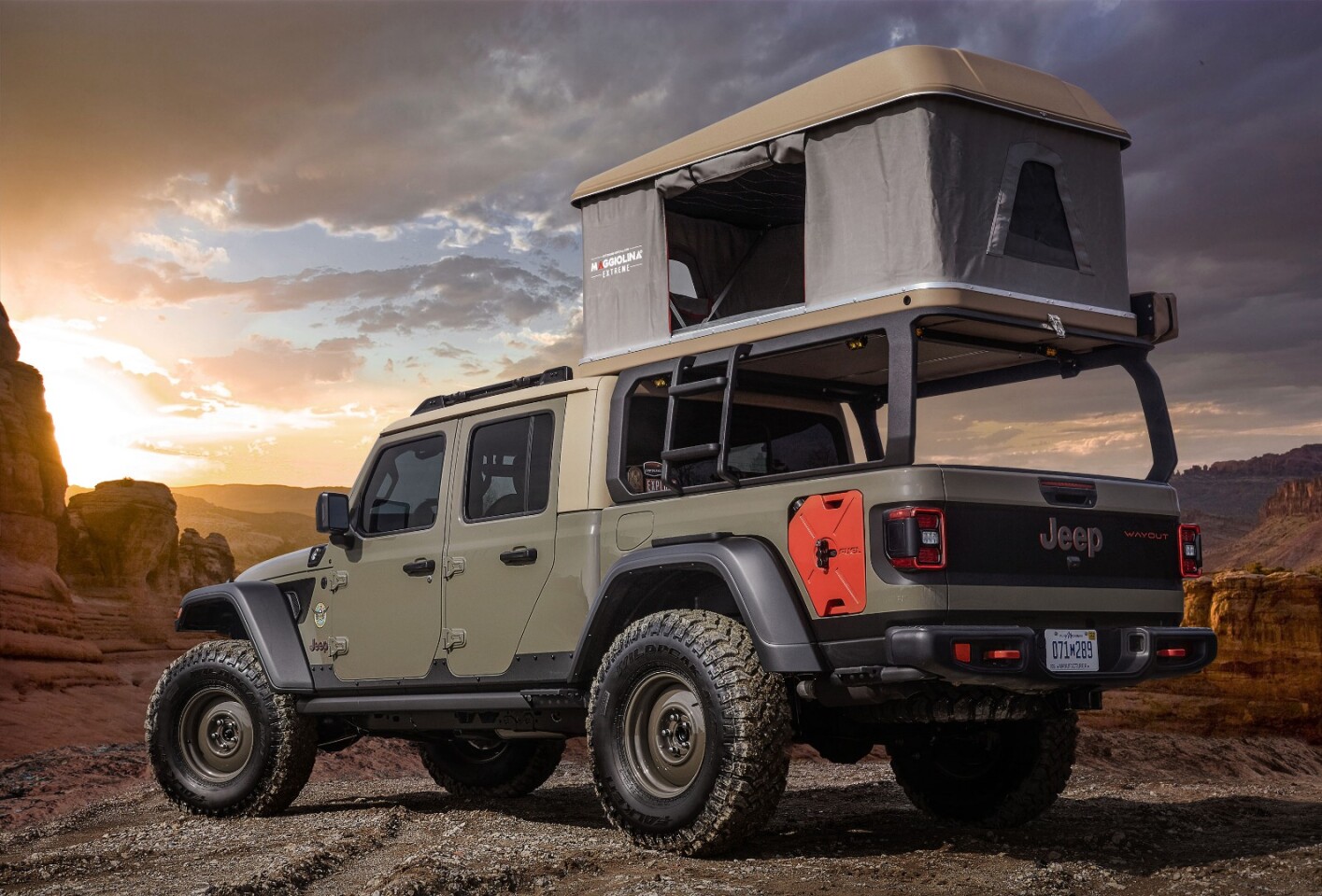 A snorkel, bed-integrated fuel canisters and an ARB air system help the Wayout keep exploring