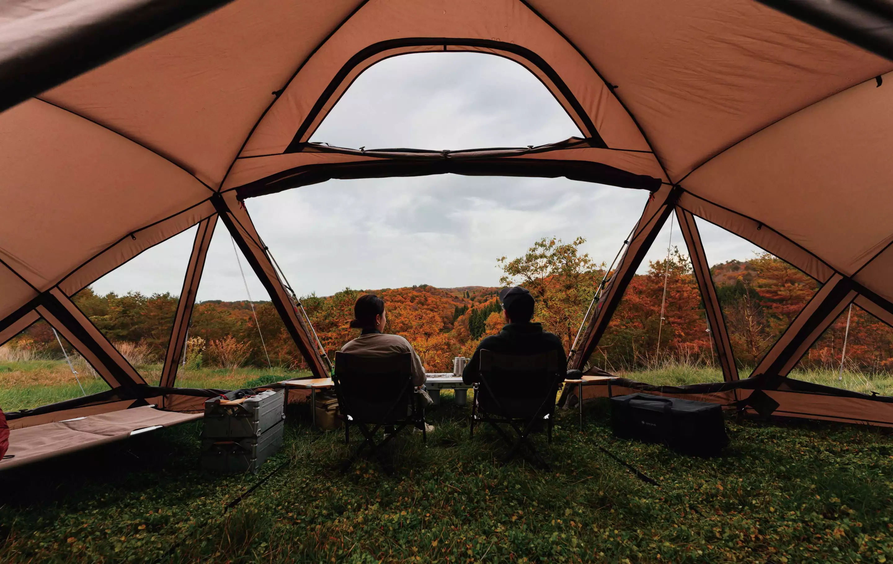 The average tent has a few windows, but the front side of the all-new Snow Peak Zekka works more like one big window