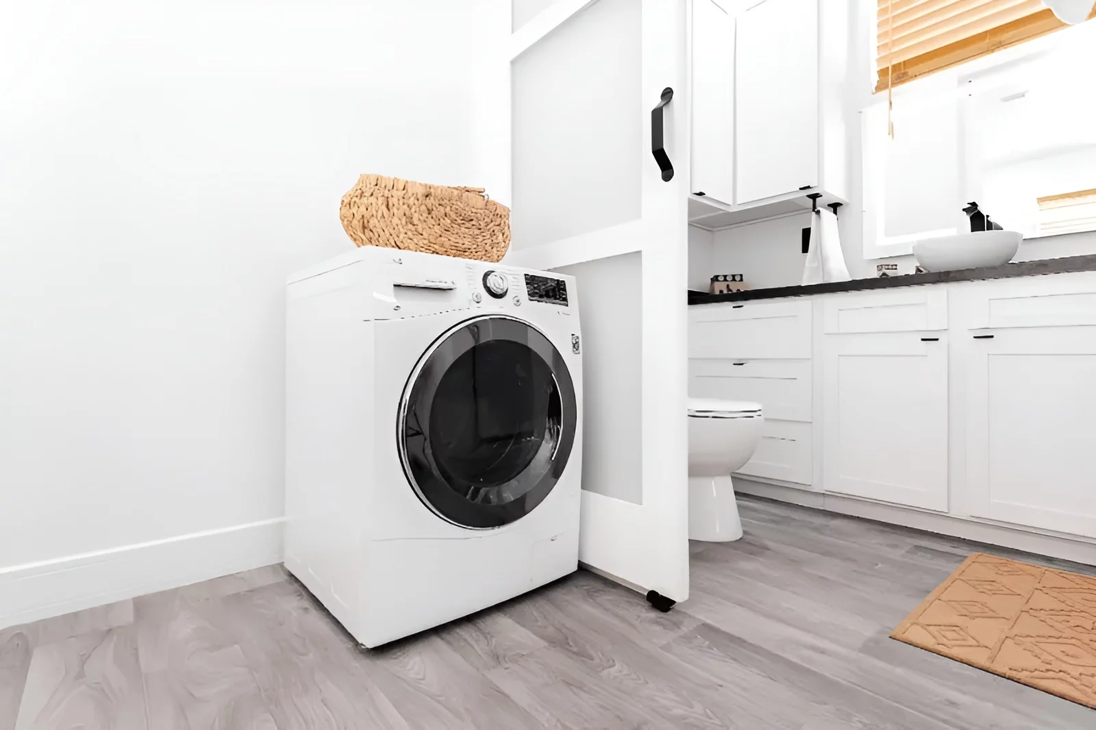 The Casita comes equipped with a washer/dryer combo unit
