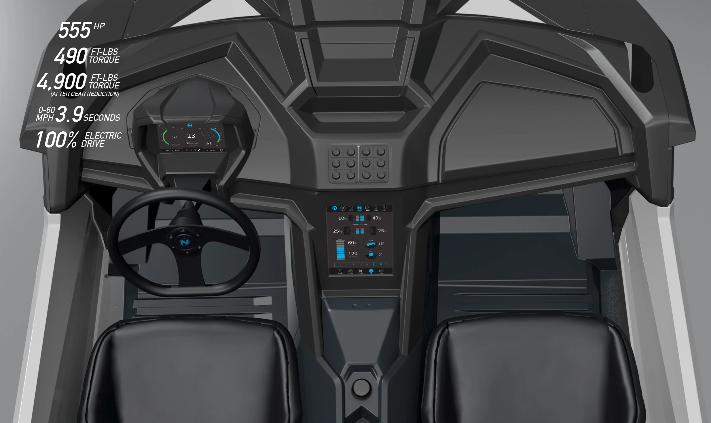 Inside, the Zero has a tablet-like central infotainment screen and a 7-in digital instrument panel