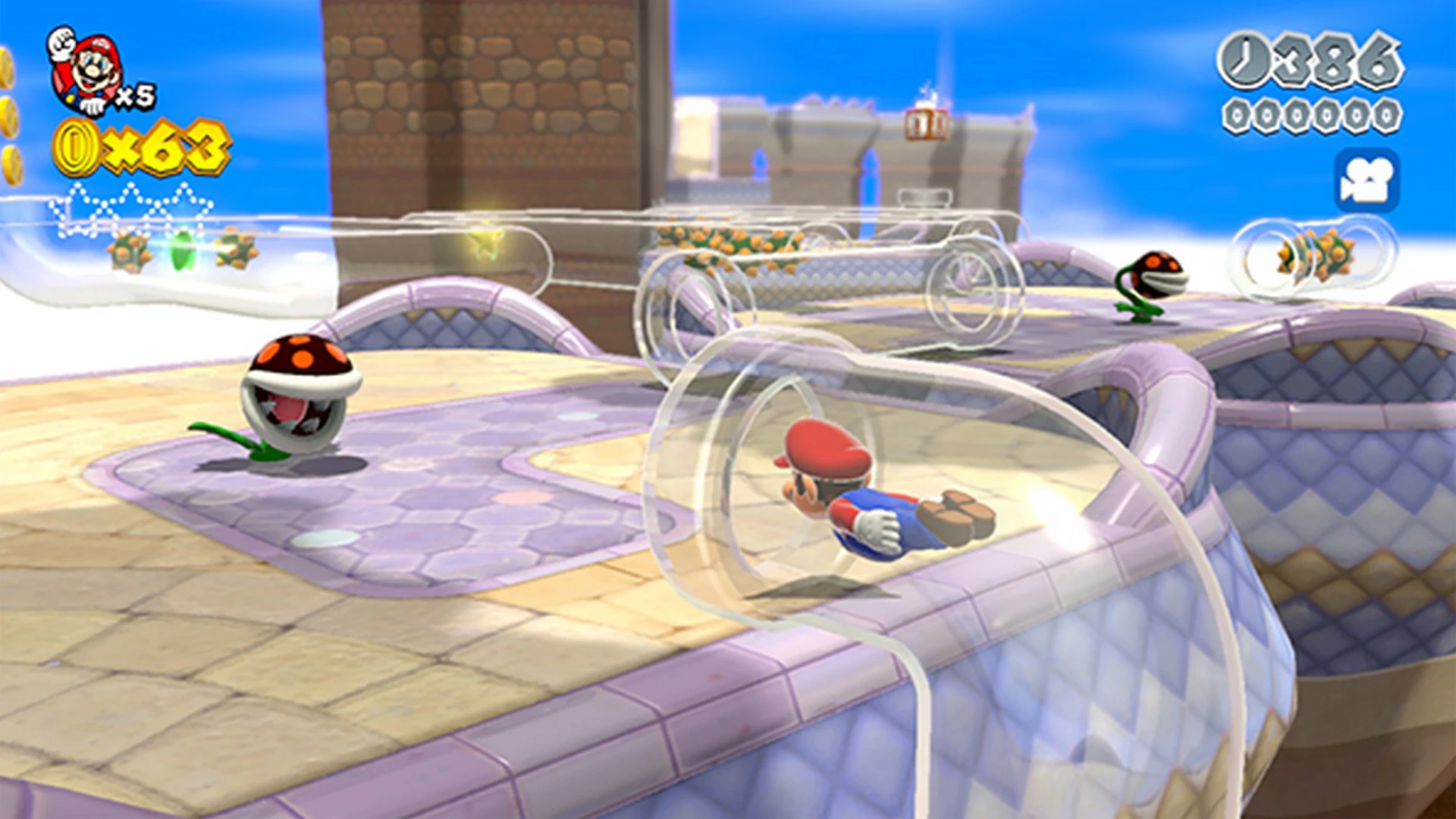 Super Mario 3D World offers a cross between 2D and 3D platforming