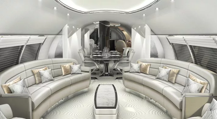 BAE Systems and Design Q have been working on some luxury concept plane interiors in the Avro Business Jet Explorer range (Credit: Design Q)