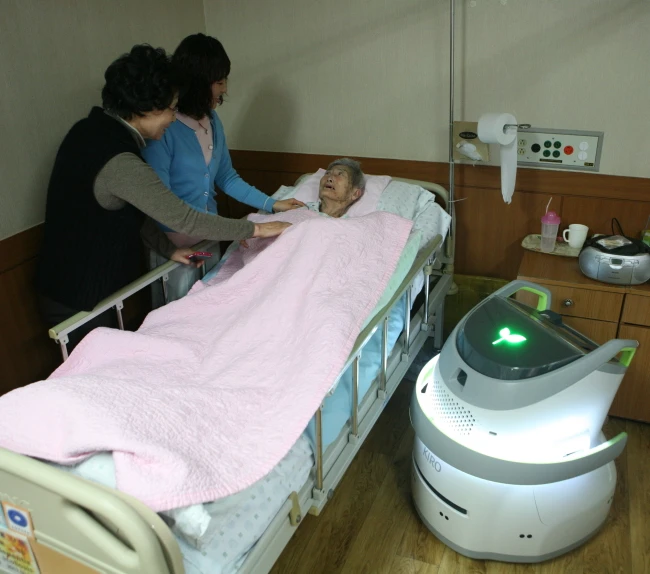 The KIRO-M5 can detect when a diaper has been soiled, alert the nursing staff, and then purify and sterilize the air