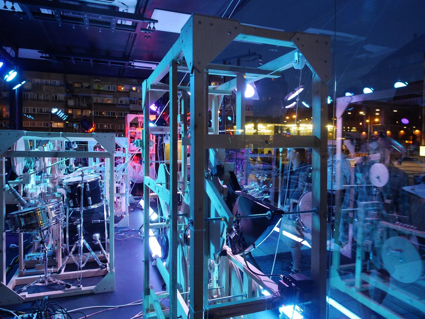 The band in a box makes use of real instruments to play constantly changing tunes