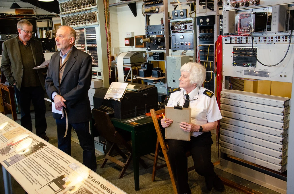 Andrew Herbert, Phil Hayes and Helen Jarvis and the reconstructed Heath Robinson