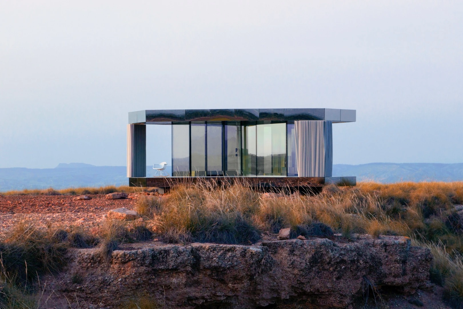 The Glass House is powered by roof-based solar panels