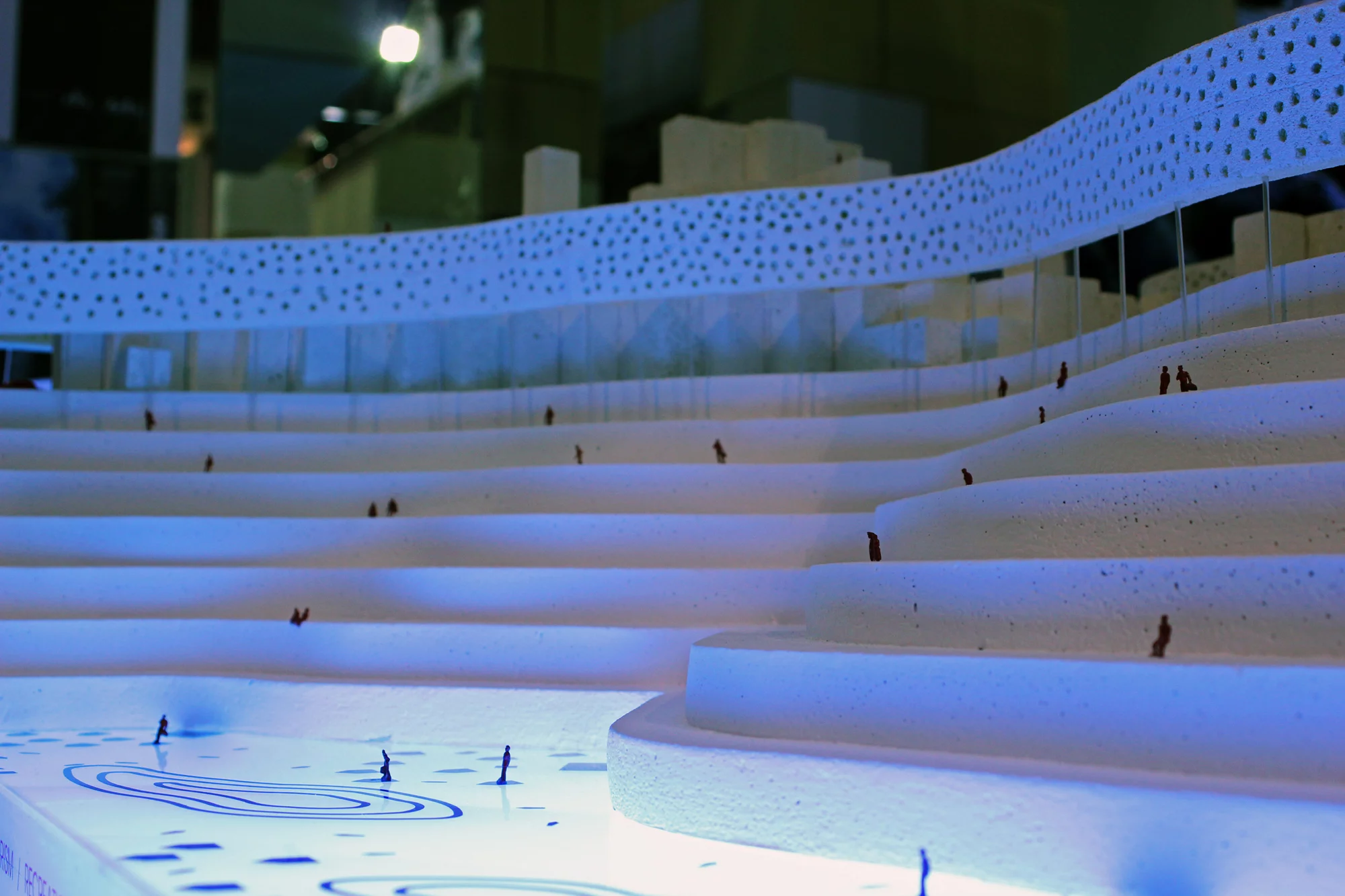 The relative depth of the reservoirs is clear in Shma's physical model of the conceptual Ayutthaya of the future on display at Architect Expo 2012