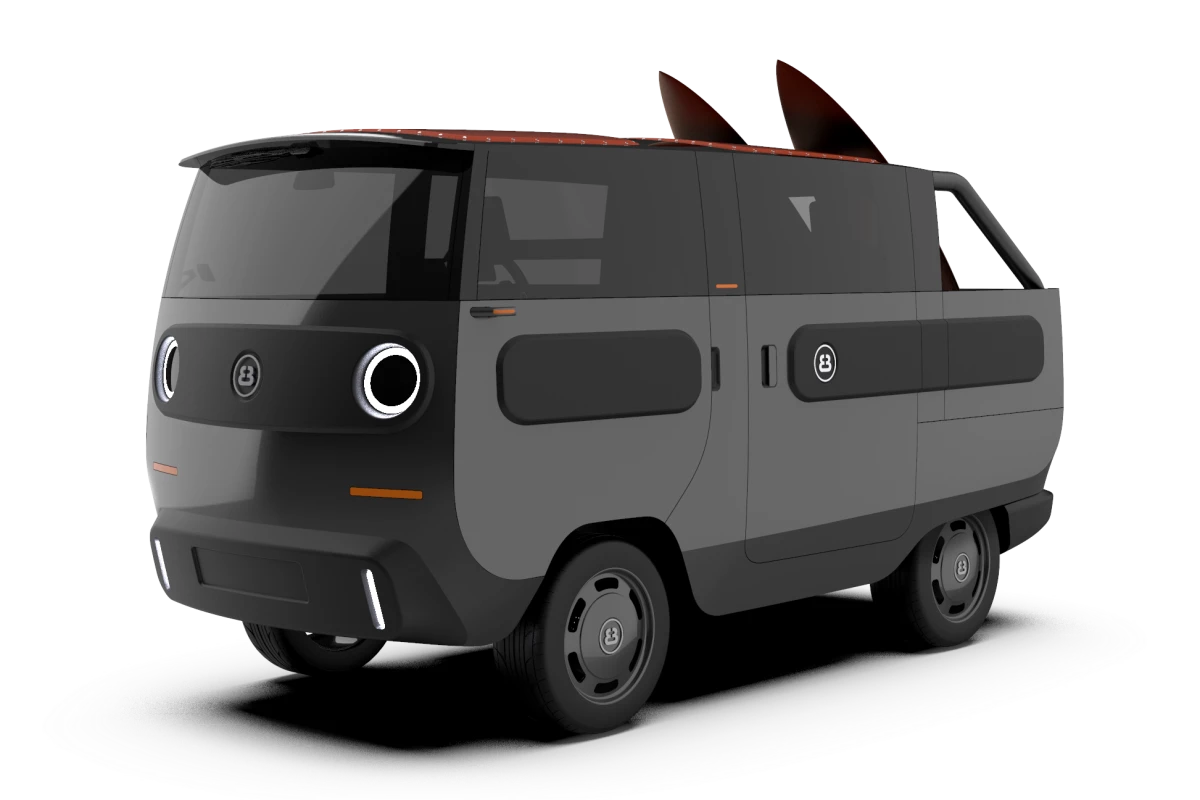 Another instant favorite, the eBussy "Open!" configuration is a cabriolet van/pickup hybrid