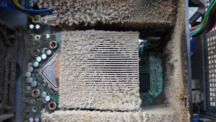 Make sure to clean out your desktop occasionally with canned air