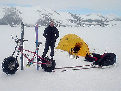 The ice bike created by Dan Hanebrink