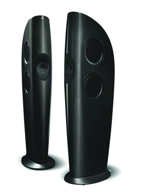 KEF Concept Blade loudspeaker is made from a carbon-fiber, balsa-wood composite found in ultra-high performance cars