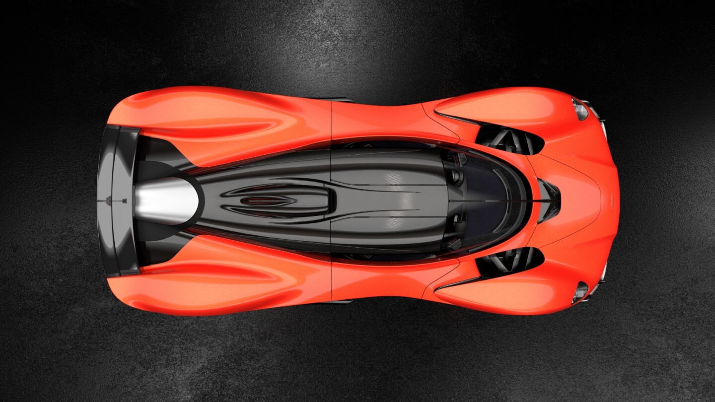 The V12 engine and gearbox casing are a part of the structure for the Valkyrie, acting as stressed members of its chassis