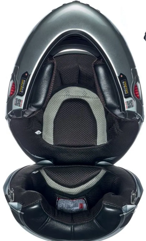 The Vozz comfort liner is made from quick-drying antibacterial fabric, only the cheek pads are removable