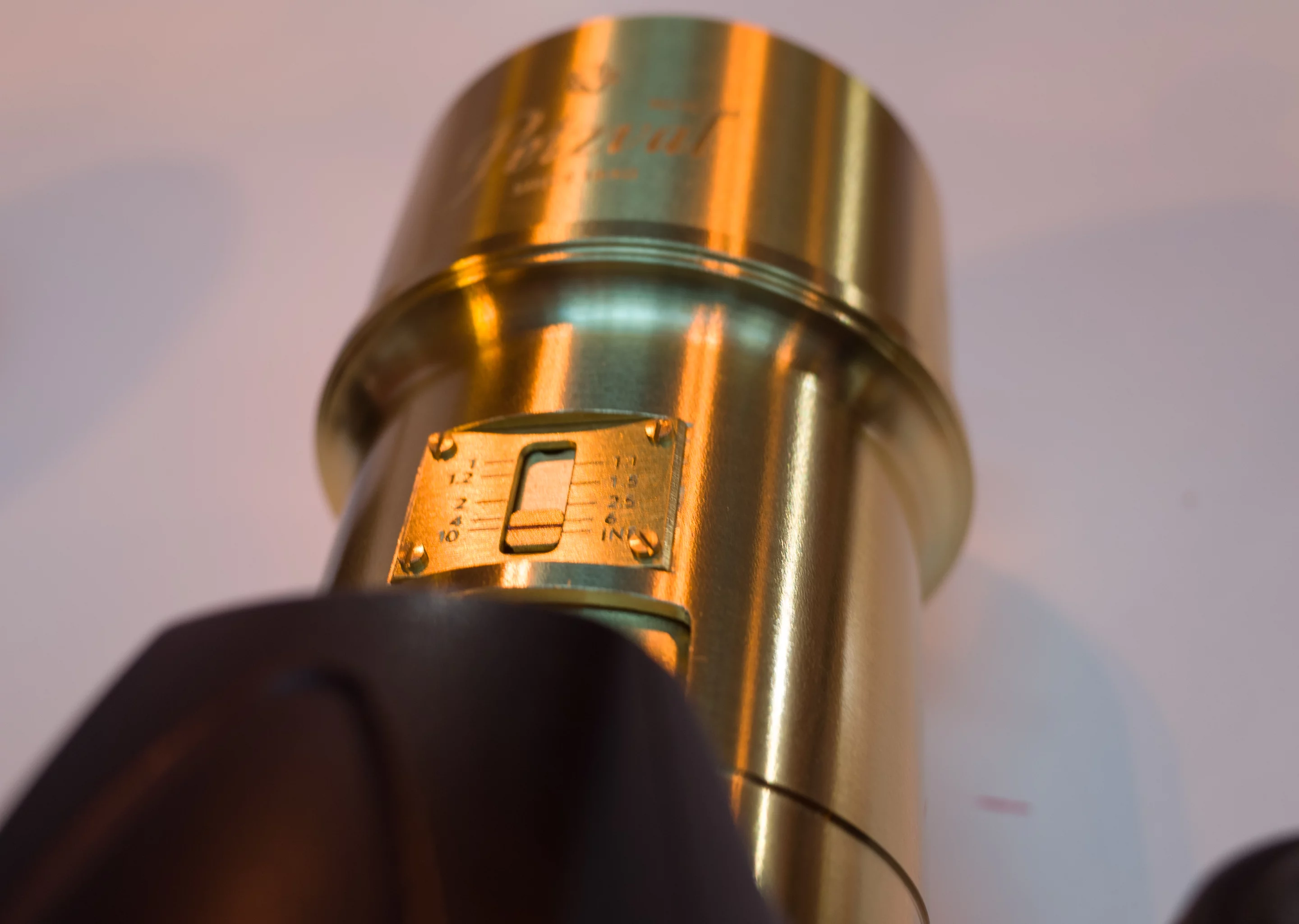 Focus information can be seen on the top of the Lomography New Petzval lens