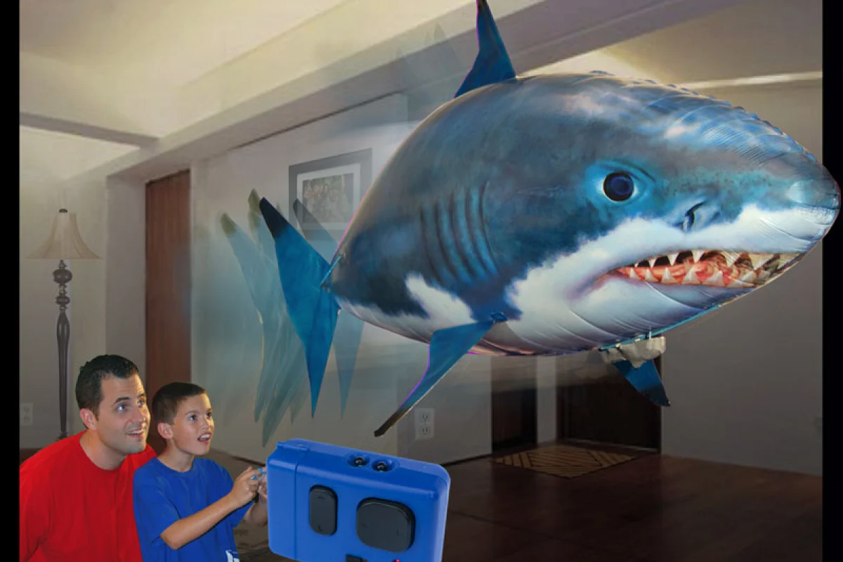 Air Swimmers are remote-control model fish, that swim through the air