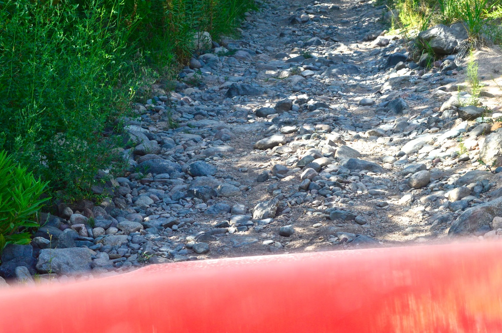 Our last off-road test was a track barely wider than the 4Runner with a variety of terrain and obstacles