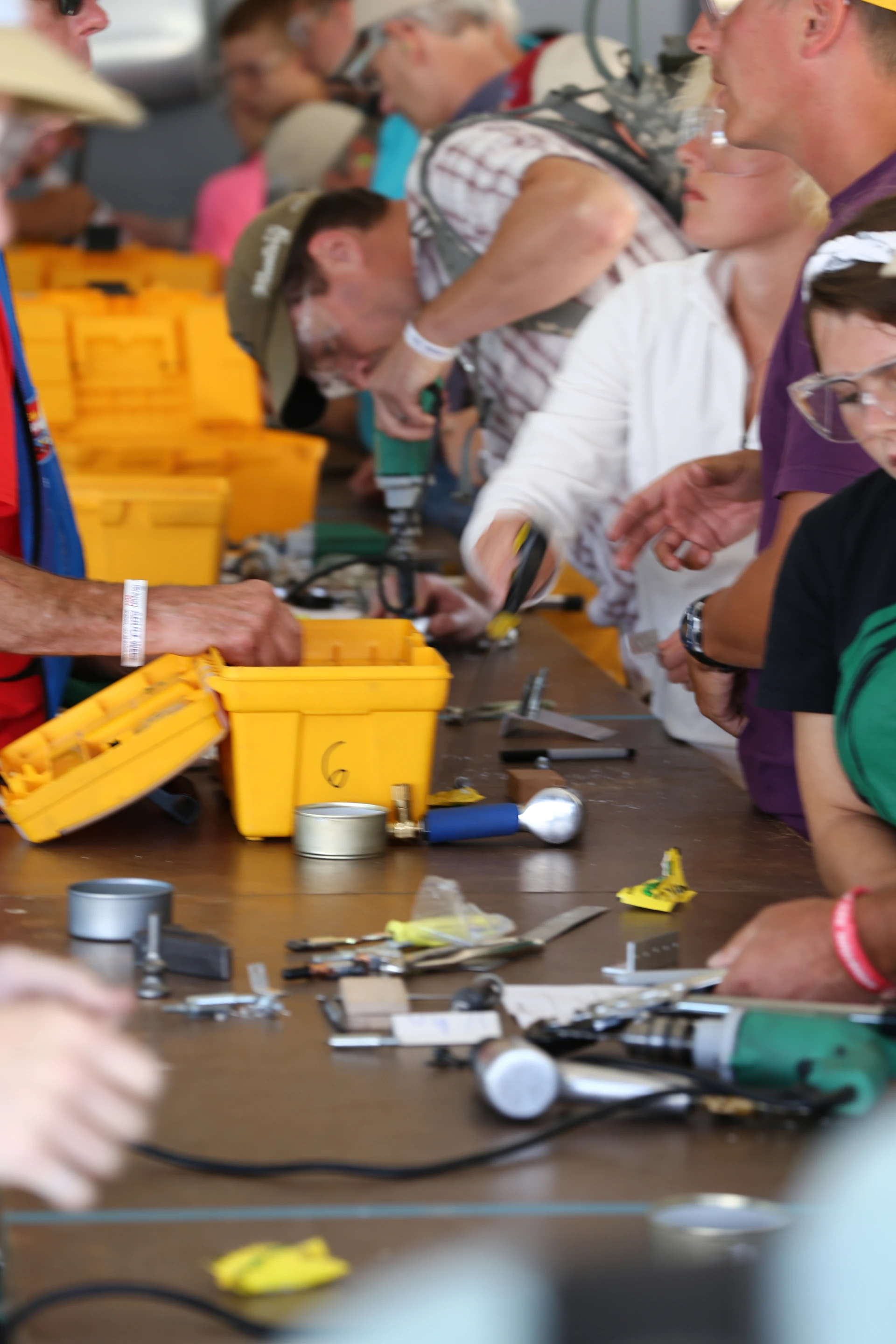 DIY village allowed visitors to try their hands at various aviation related-construction exercises (Photo: Angus MacKenzie/Gizmag.com)