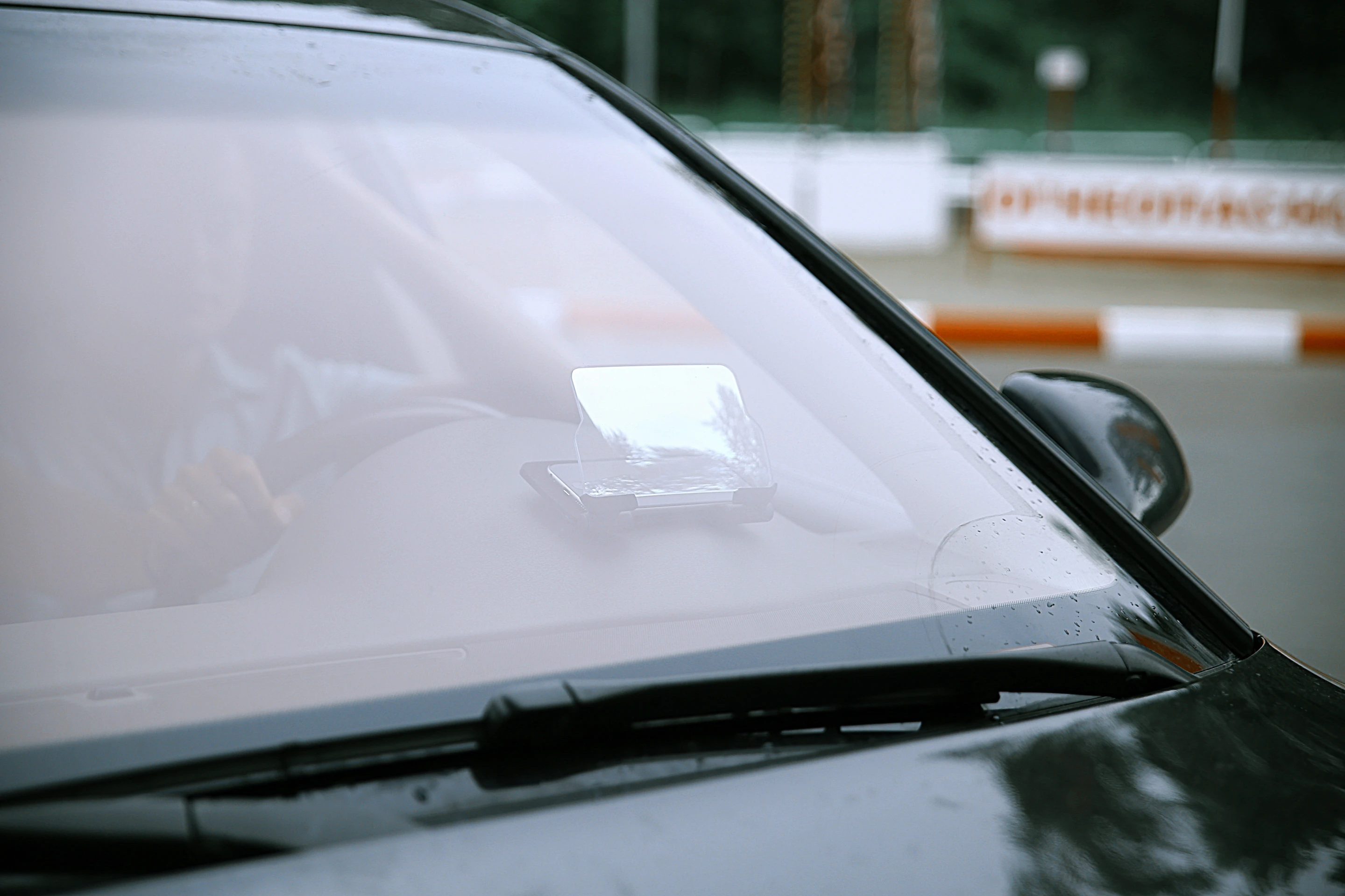 How the Hudway Glass looks from outside the car