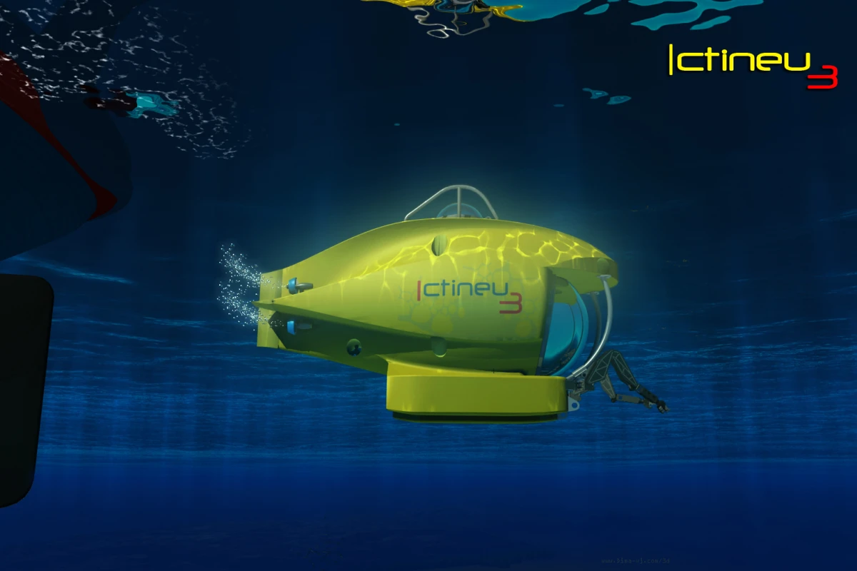The ICTINEU 3 submersible can dive to depths of up to 1,200 meters