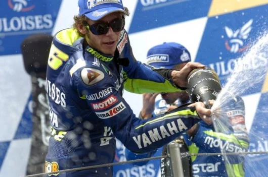 Valentino on the podium in Spain