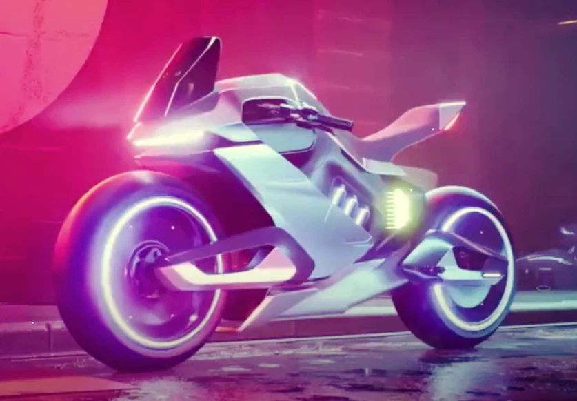 The left side of the bike doesn't look too bad either, considering how much engineering must be in that front swingarm and steering arrangement. Let's wait and see how it looks in production