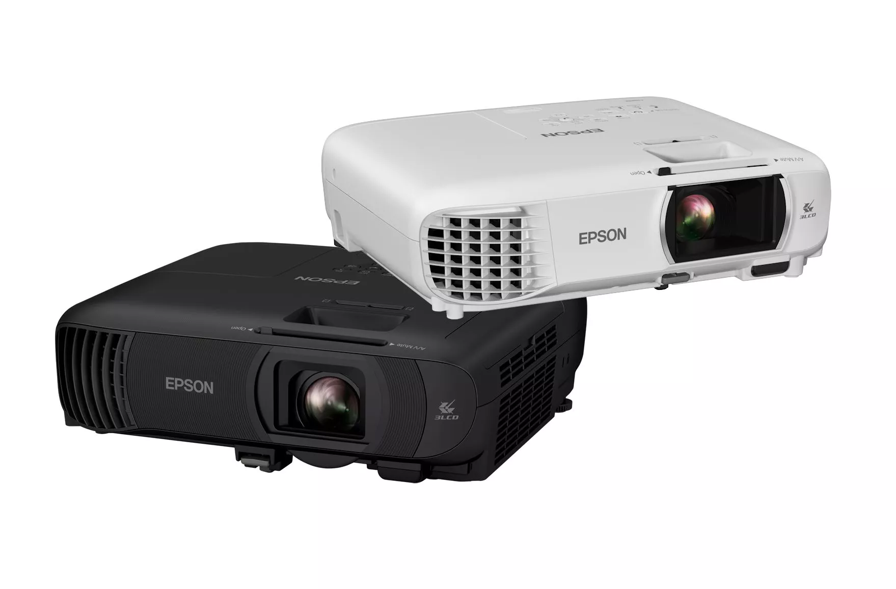 The Pro EX9270 3LCD projector (left) is aimed at well-lit office space, while the HC1100 (right) is for settling down for movies day or night