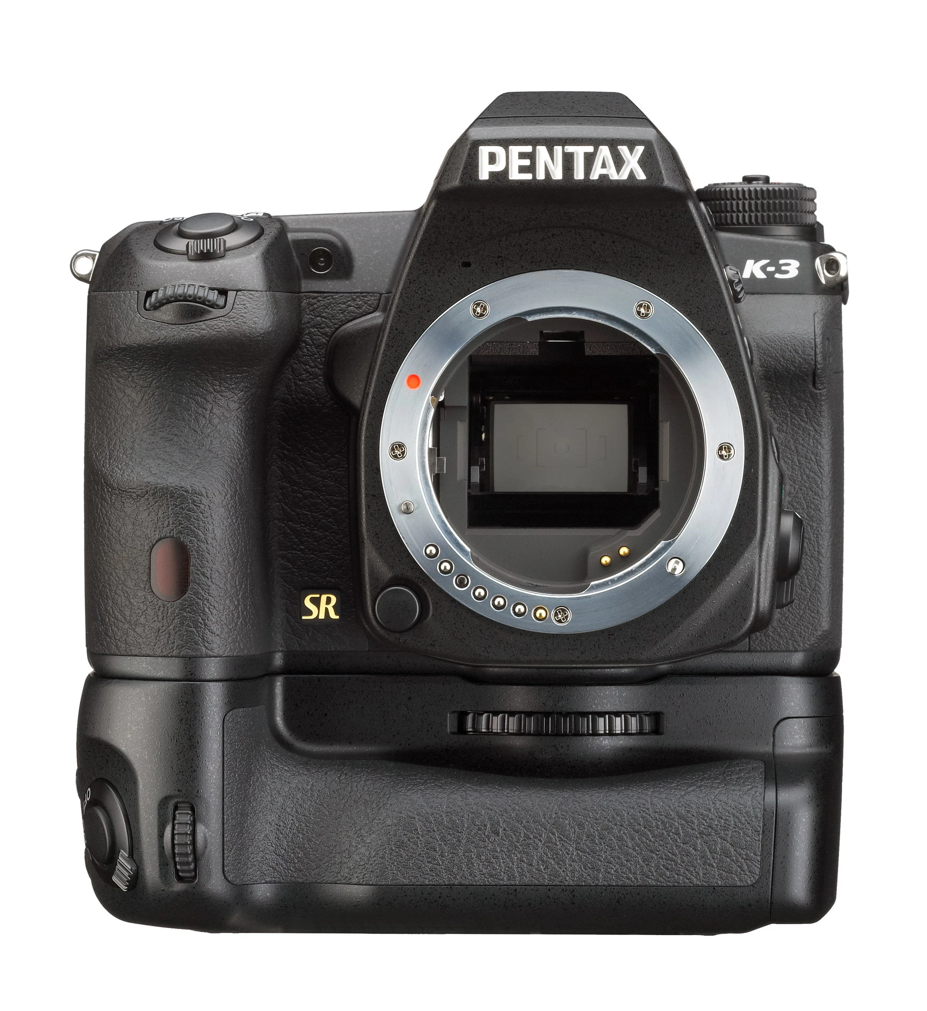 An optional weather-resistant battery grip has also been developed for the K-3, which takes six AA-sized batteries or a Li-ion battery