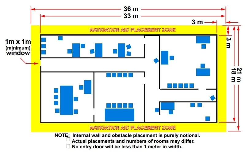 Details of the enemy building (the internal walls will differ) to be penetrated during the 2013 IARC (Photo: AUVSI Foundation)