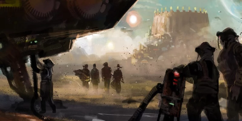 Concept art from the upcoming Netflix film Rebel Moon