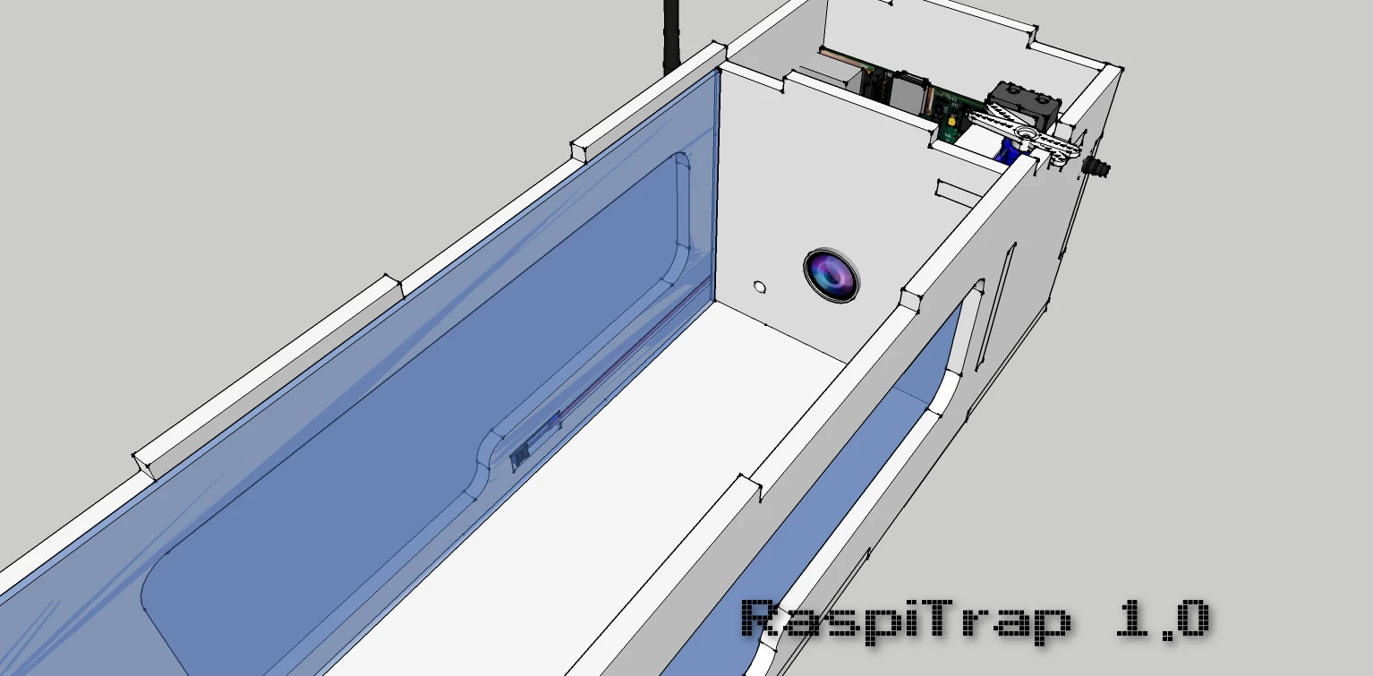 CAD design of the RaspiTrap version 1.0