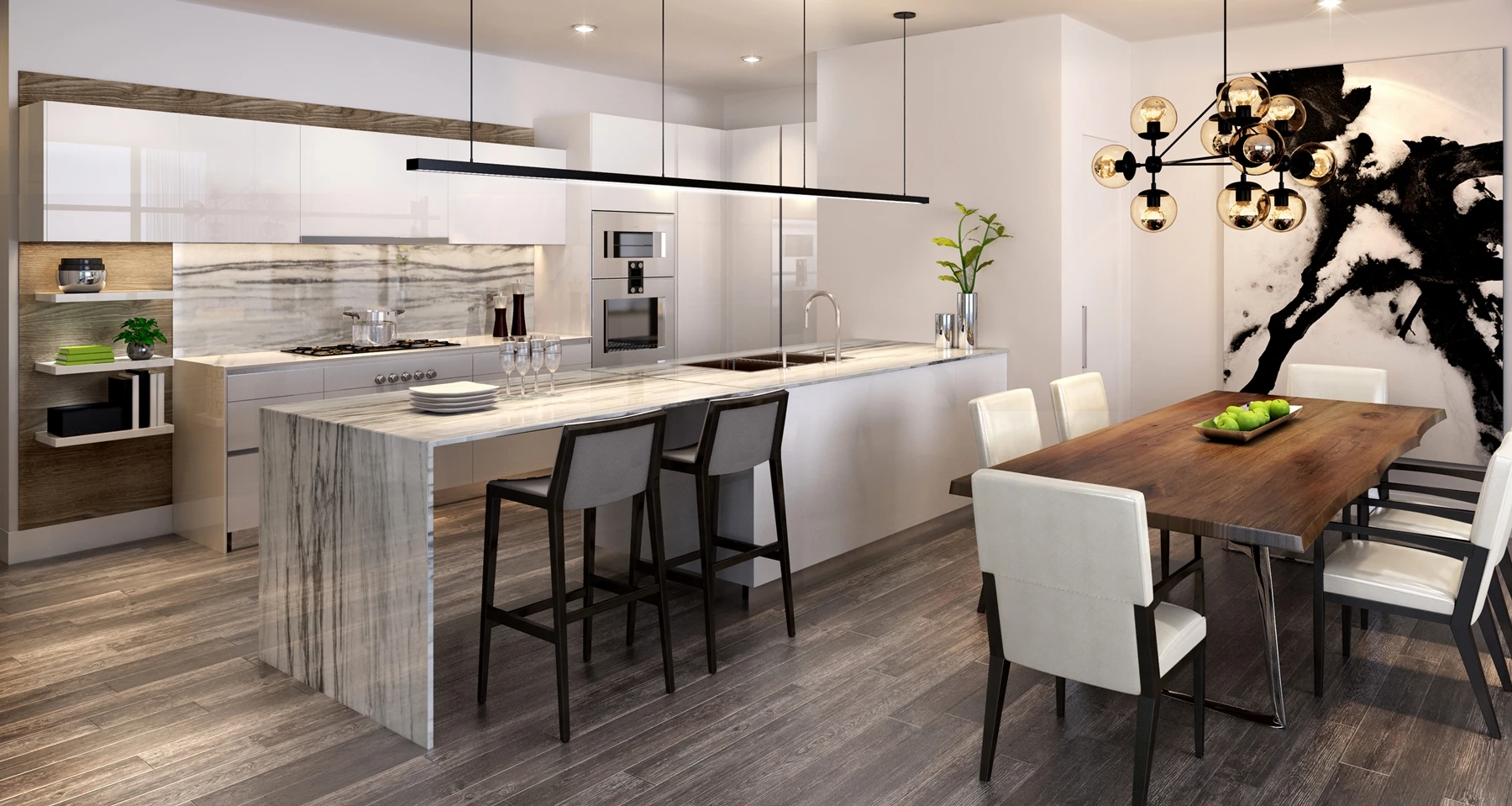 In keeping with the Vista Tower's naturally-inspired exterior, all residential units will be offered in topaz, fluorite, amethyst and sapphire palettes