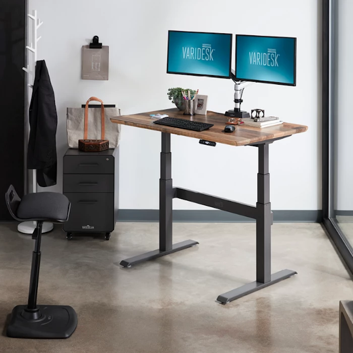 The Varidesk ProDesk 48 Electric holds up to 200 lb (90.7 kg)