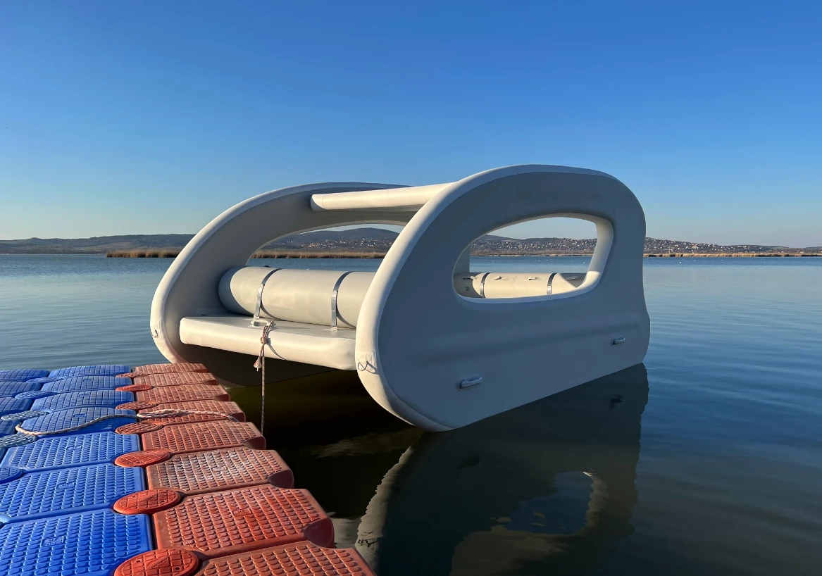 The Portless Catamaran includes D-rings for mooring