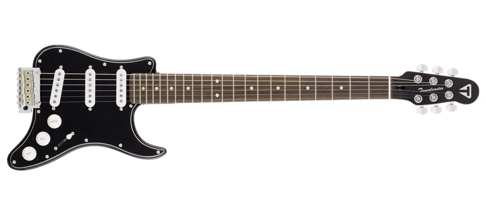 Despite being just 33.75 inches long, the Travelcaster is said to have the same nut-to-bridge distance as a standard Stratocaster