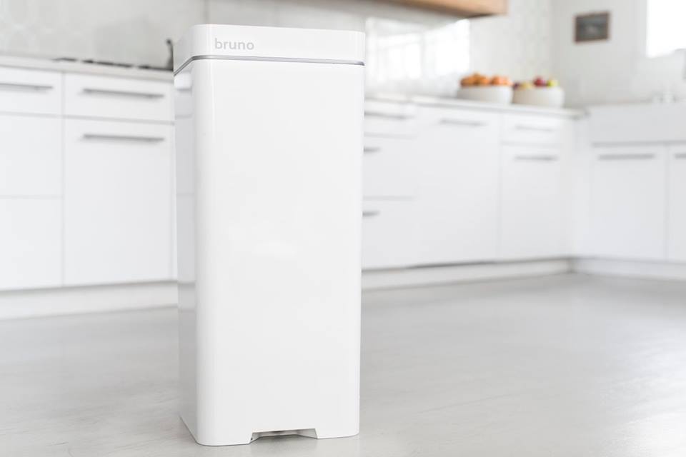 Bruno is powered by a rechargeable 18-volt battery, which the designers tell us should be good for about one month of typical use per charge