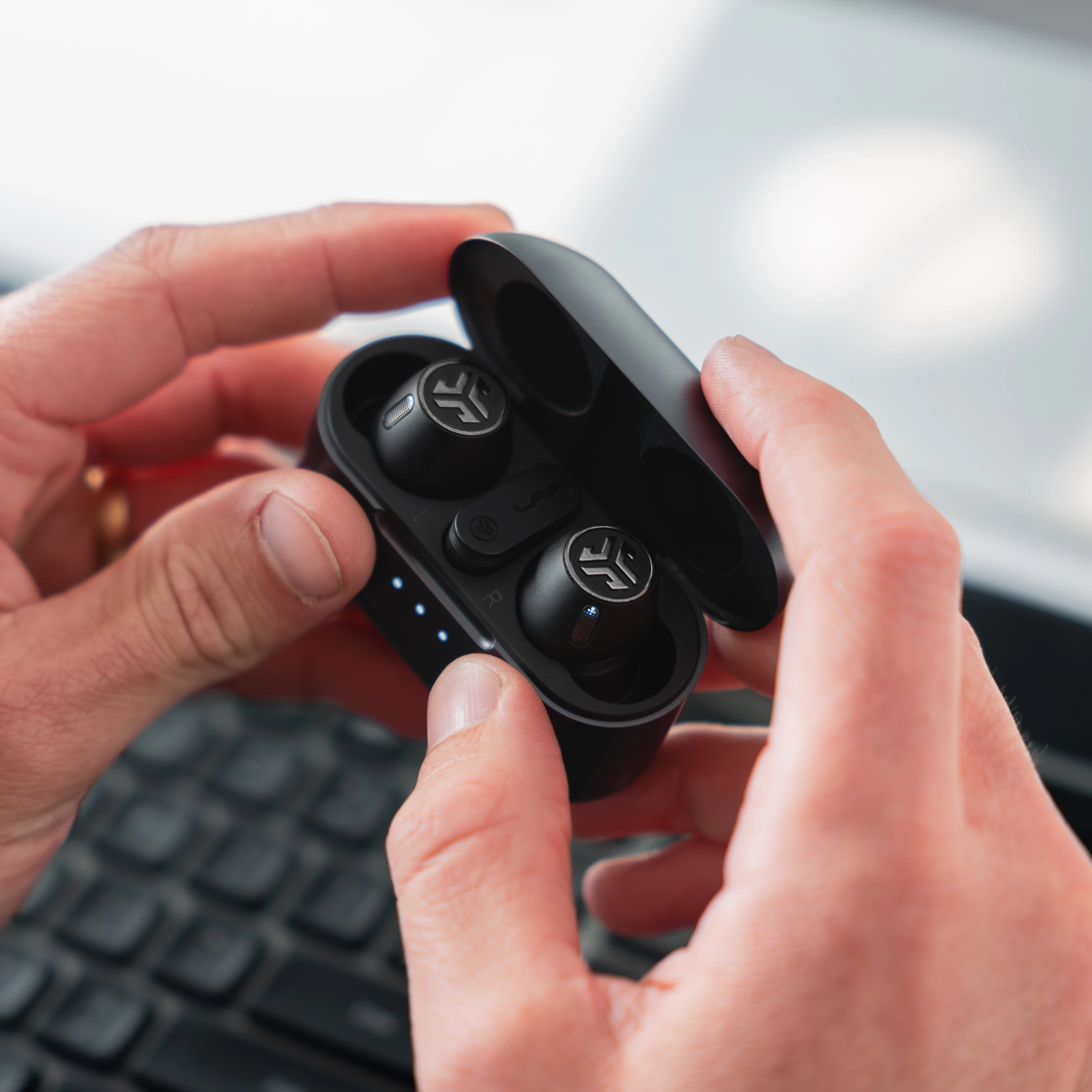 Each earbud has a 13-hour battery, with the charging case making for a total of more than 56 hours