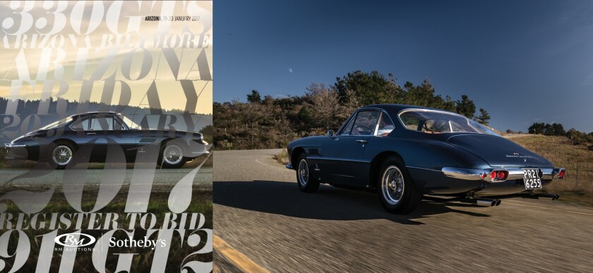 The cover car for Gooding & Co's Scottsdale catalog, this 1961 Ferrari 400 Superamerica SWB Aerodinamico sold for $3,080,000