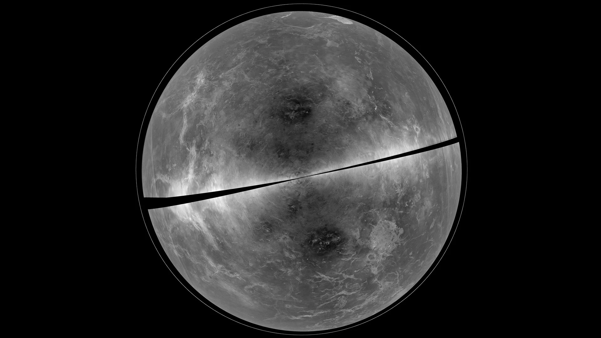 The image was compiled using data from two Earthbound observatories (Image: B. Campbell, Smithsonian, et al., NRAO/AUI/NSF, Arecibo)