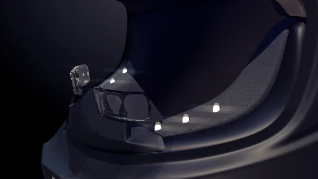 iC-R helmet - collision detection system LED warning lights