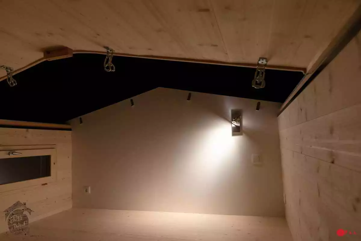 The Axelle's sliding roof, shown partially open